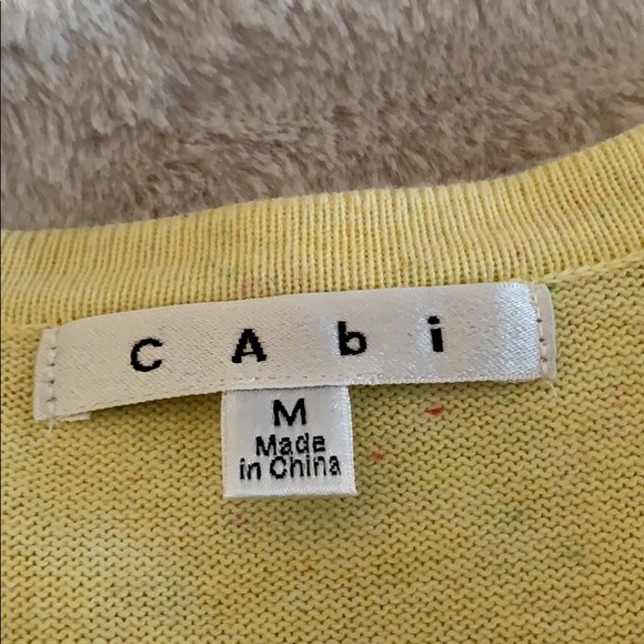 Cabi yellow button up sweater NWOT - Picture 3 of 6